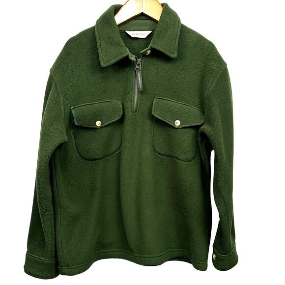 G.H. Bass & Co. Other - Vintage G.H. Bass Green Polartec Fleece Quarter Zip Pullover Jacket Sz S Y2K 90s